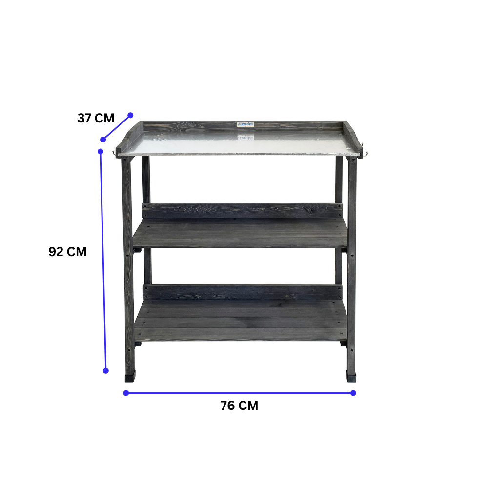 Lendo Online Oppottafel 76x37x92 cm vurenhout grijs