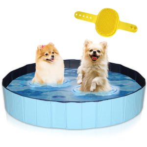 Hondenzwembad blauw met 2 honden