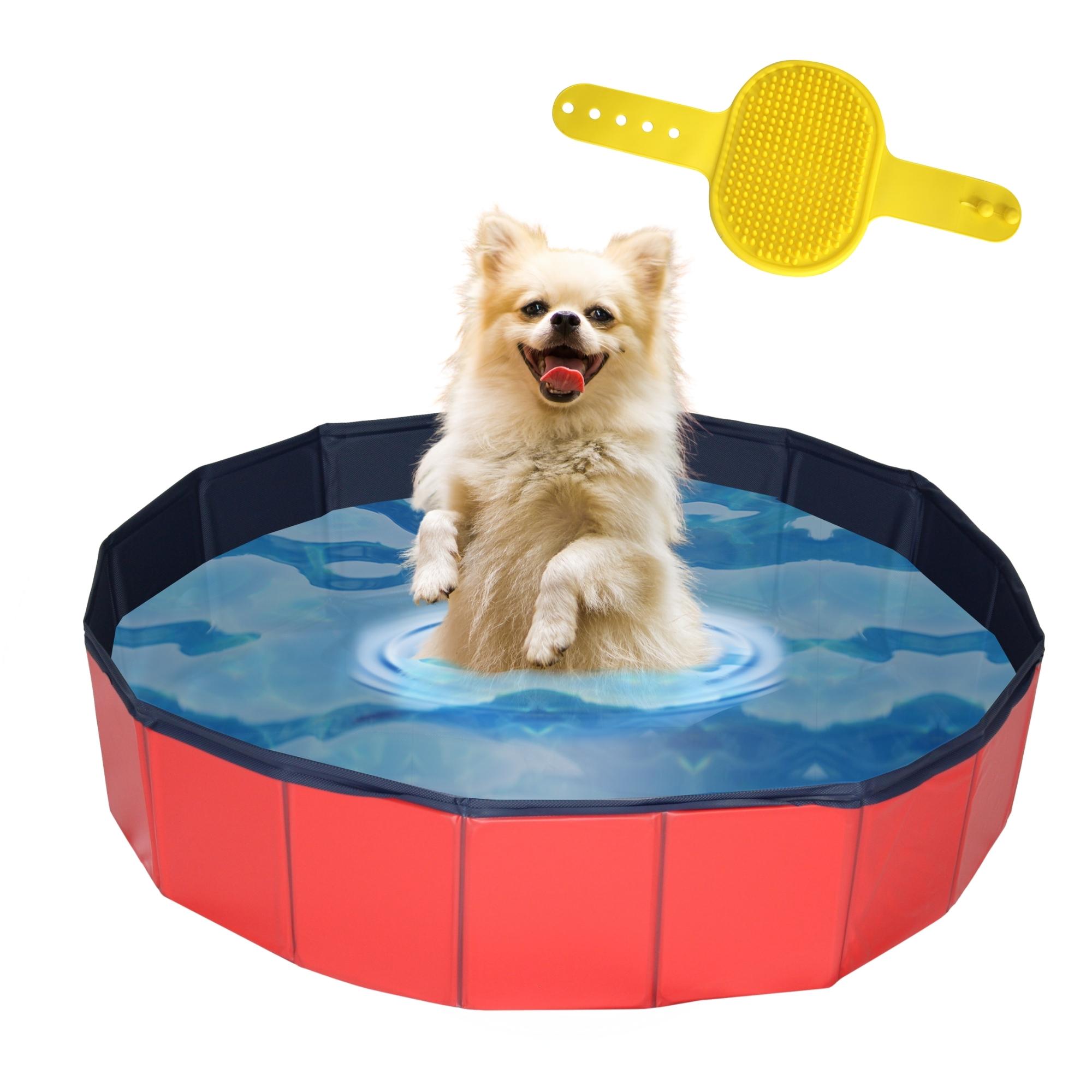 Lendo Online Hondenzwembad Ø80 cm Rood PVC Opvouwbaar