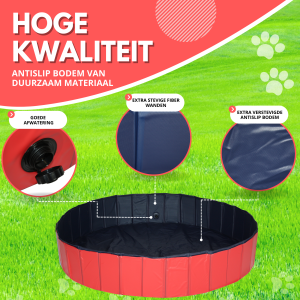 Hondenzwembad in rood 1