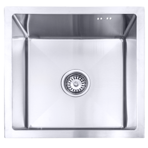 Spoelbak 44x44x20cm van Roestvrij staal bovenkant