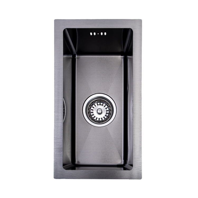 Lendo Online Spoelbak 24×44 cm Zwart RVS – Inbouw Opbouw