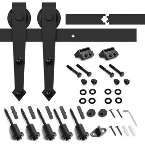 Lendo Online Schuifdeur Beslagset 200cm Zwart Staal