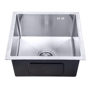 Spoelbak 44x44x20cm van Roestvrij staal voorkant