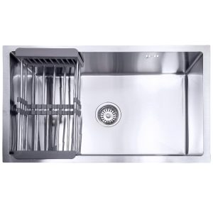 Lendo Online Spoelbak 74×44 cm Zilver RVS – Met Droogrek