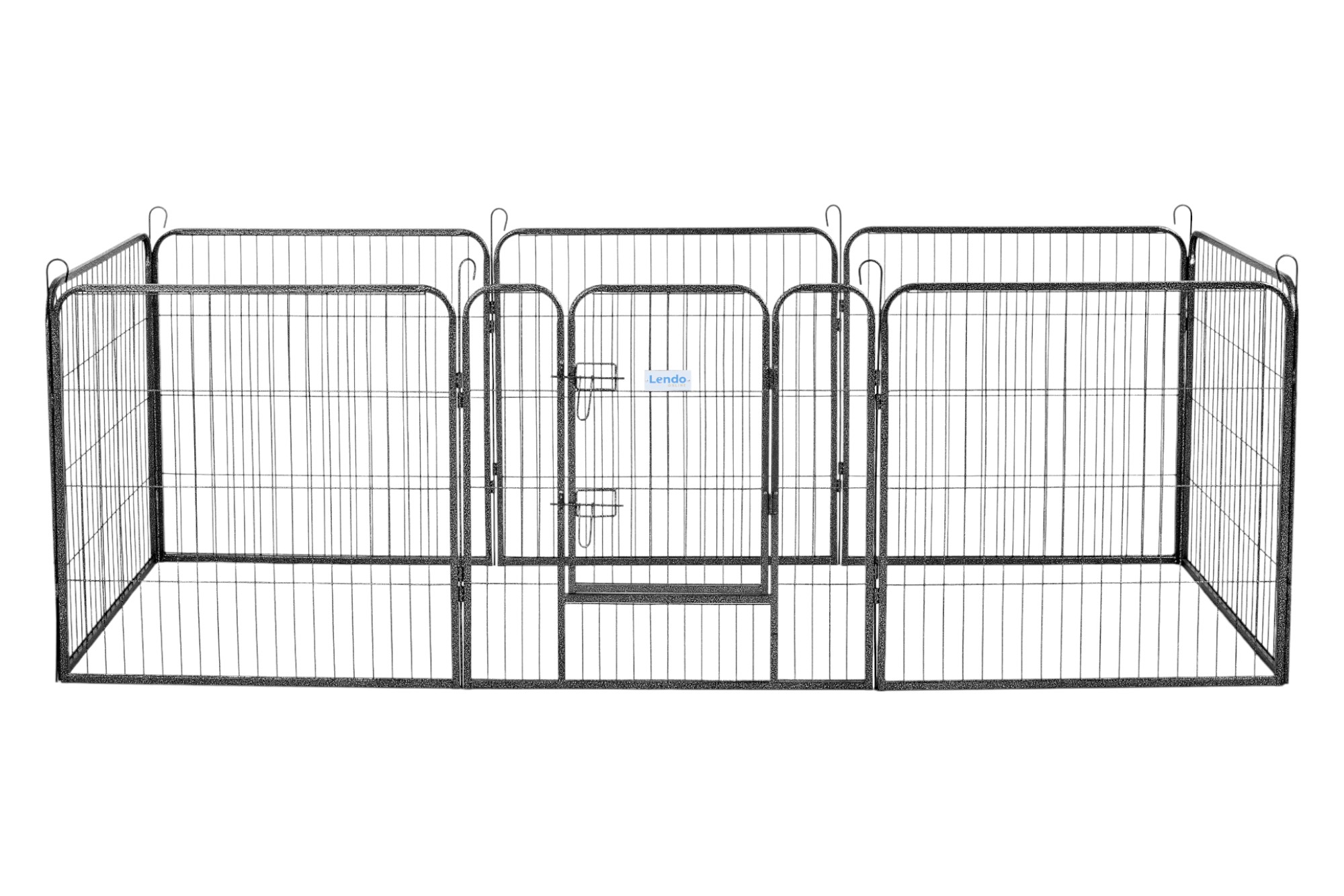 Lendo Online Hondenren 8 Panelen 80x95cm Antraciet Staal