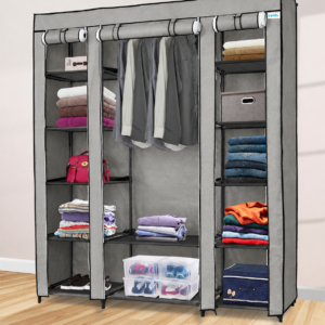 Lendo Online Armoire Pliable 145x44x170 cm Acier Gris
