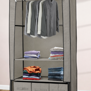 Lendo Online Armoire Pliable 3 Tiroirs 90x47x163 Acier Gris