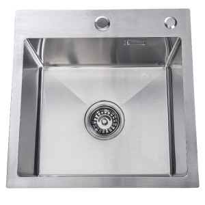 Lendo Online Spoelbak met Kraangat 44x44x20 cm Zilver RVS