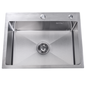 Lendo Online Spoelbak met Kraangat 59x44x20 cm Zilver RVS