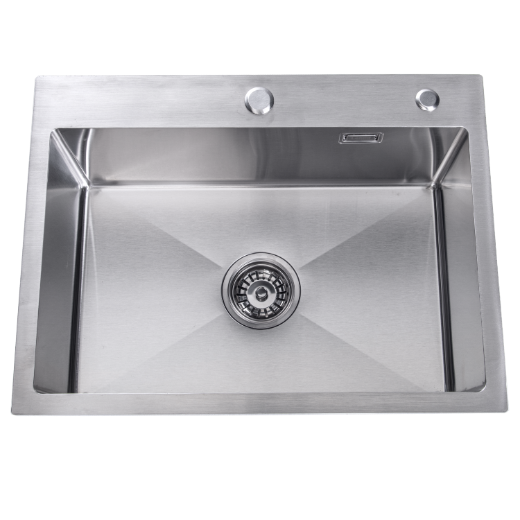 Lendo Online Sink with Taphole 59x44x20 cm Silver Stainless Steel