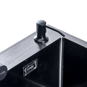 Lendo Online Zeepdispenser Spoelbak RVS Zwart 300ml