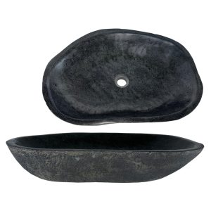 Lendo Online Waskom Riviersteen Ovaal 60-70×38-43 cm Grijs