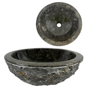 Lendo Online Waskom 40x40x15 cm Grijs Marmer Rond