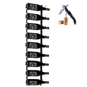 Lendo Online Wijnrek Wand 9 Flessen Zwart Staal