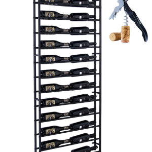 Lendo Online Wijnrek Wand Verticaal 24 Flessen Zwart Staal