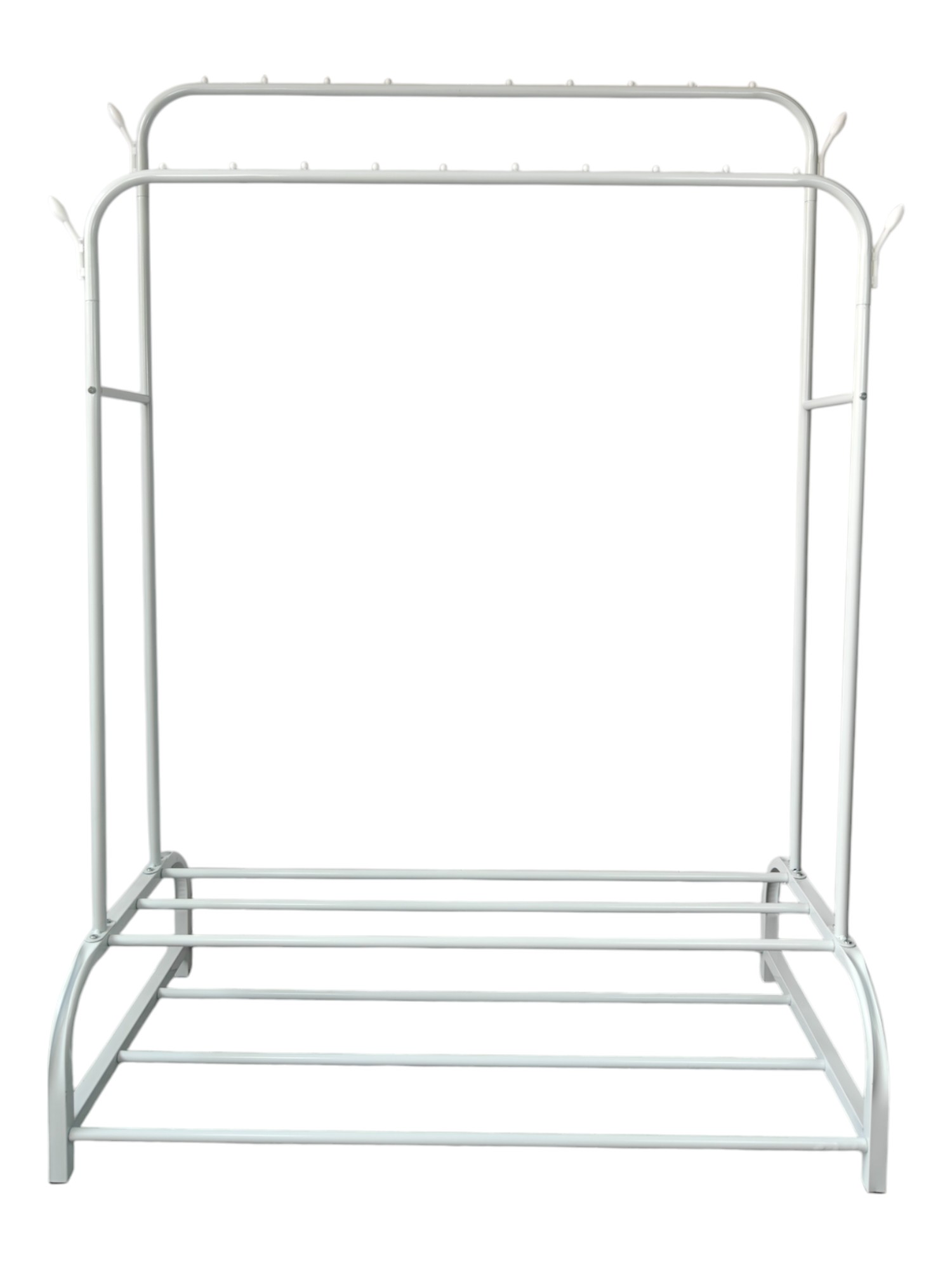 Lendo Online Kledingrek 110x55x160 cm Wit met Haken