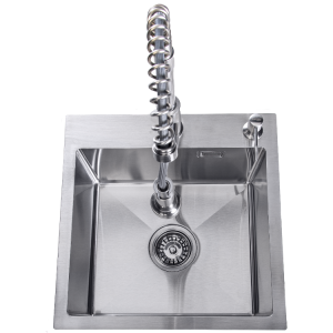 Lendo Online Spoelbak met Spuitkraan 44x44x20 cm RVS Zilver