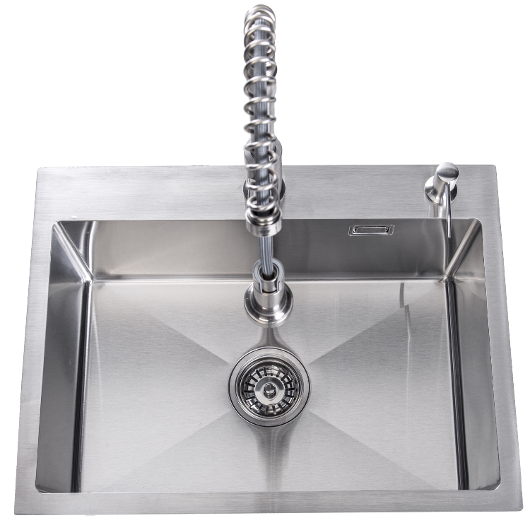 Lendo Online Spoelbak met Spuitkraan 59x44x20 cm RVS Zilver