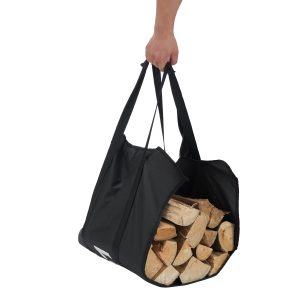 Lendo Online Draagtas Haardhout 95x44 cm Oxford Zwart