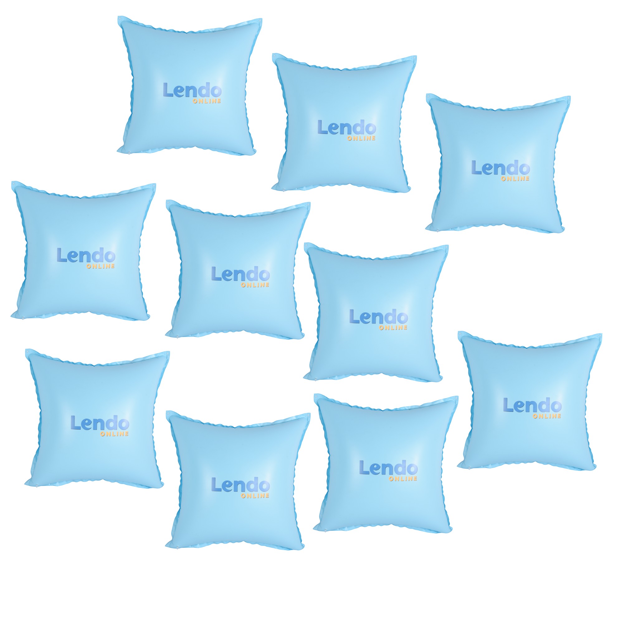 Lendo Online Coussin de piscine Hiver 10 pièces PVC Bleu