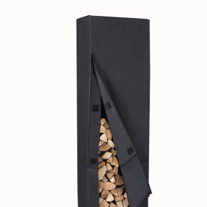 Lendo Online Cover Support pour bois de chauffage 50x25x148 cm Oxford Black