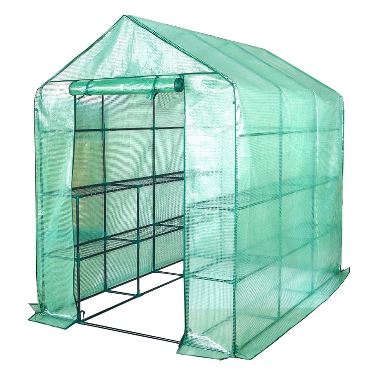 Lendo Online Tuinkas met Folie 143×213×195 cm PE Staal