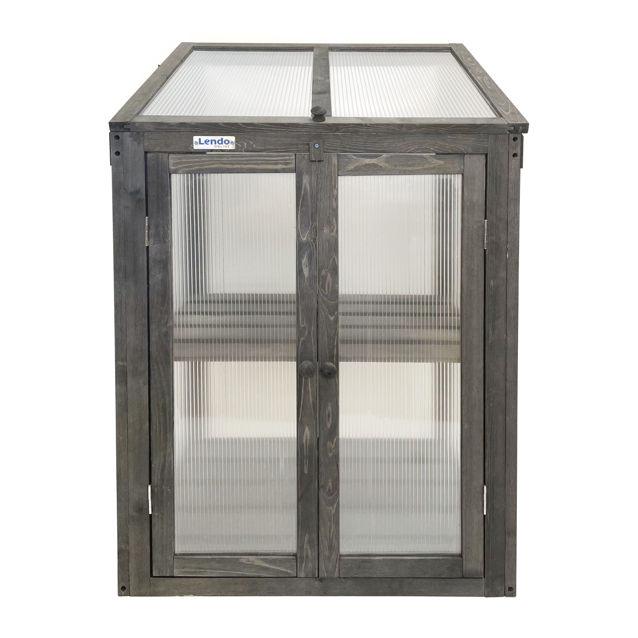 Lendo Online Kweekkas 60x49x97,5 cm Vurenhout PC Grijs