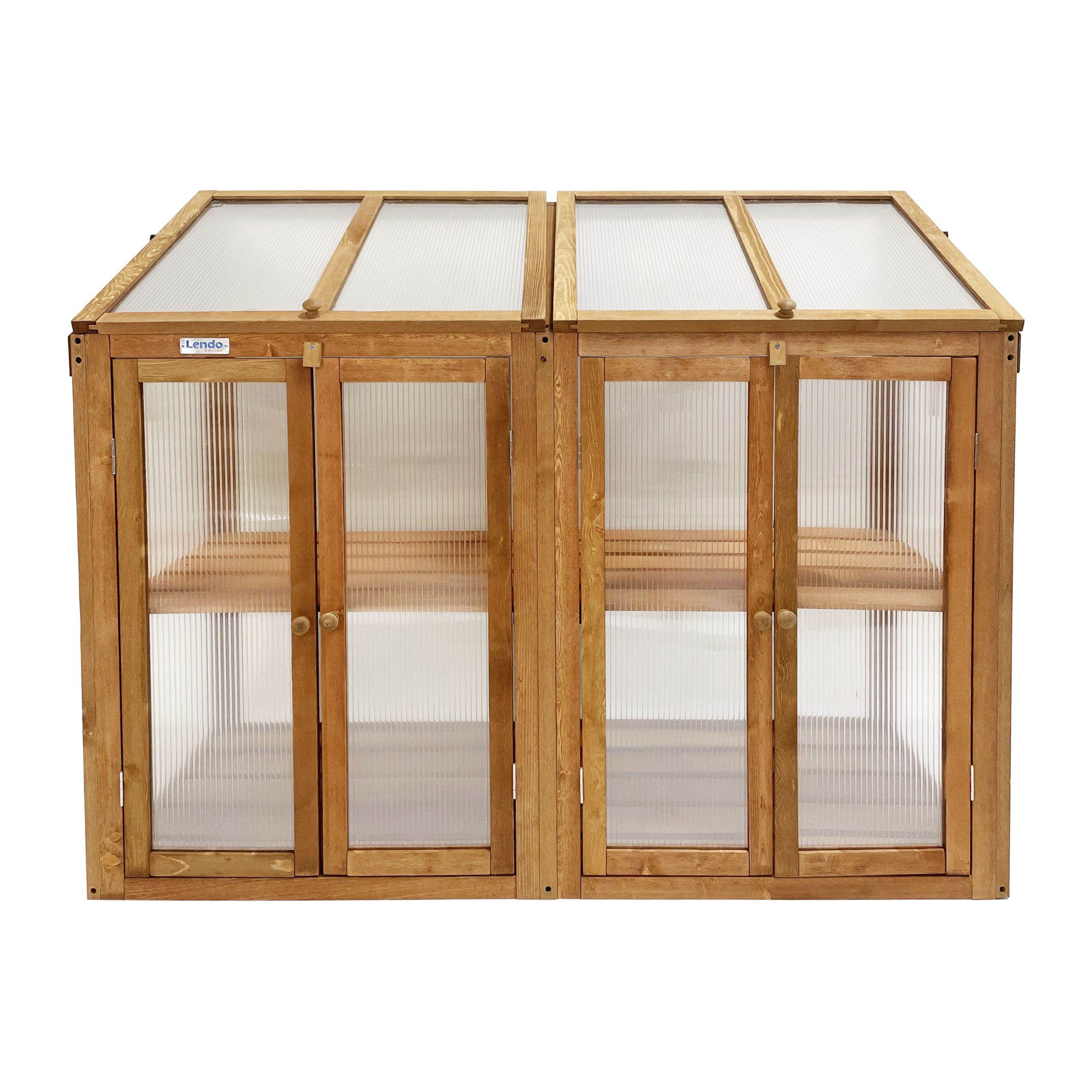 Lendo Online Kweekkas 120x49x97,5 cm Vurenhout PC Bruin