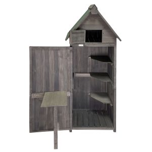 Lendo Online Tuinschuur 74,5x50x180 cm Vurenhout Grijs
