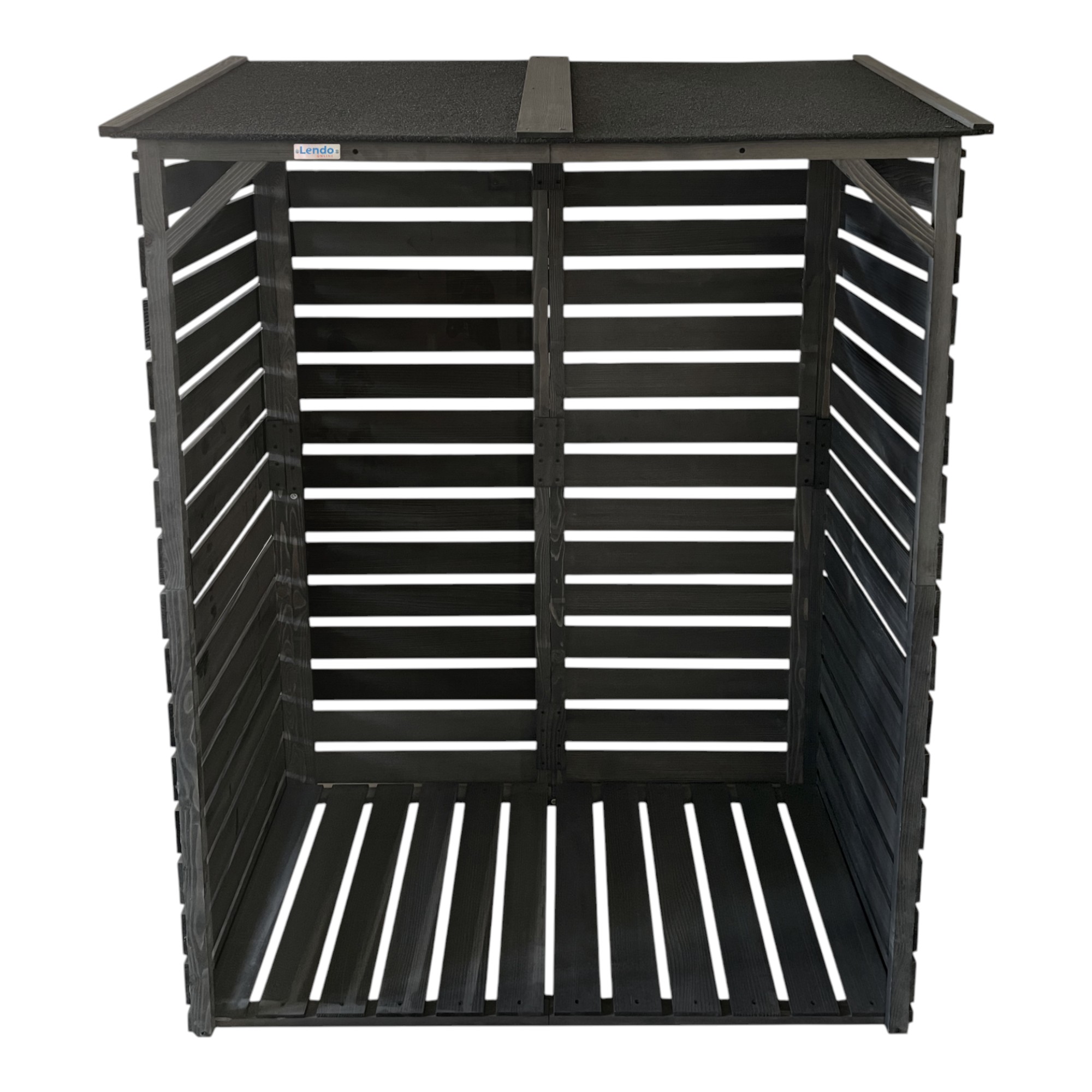 Lendo Online Brandhoutschuur 118x59x158 cm Grijs Vurenhout