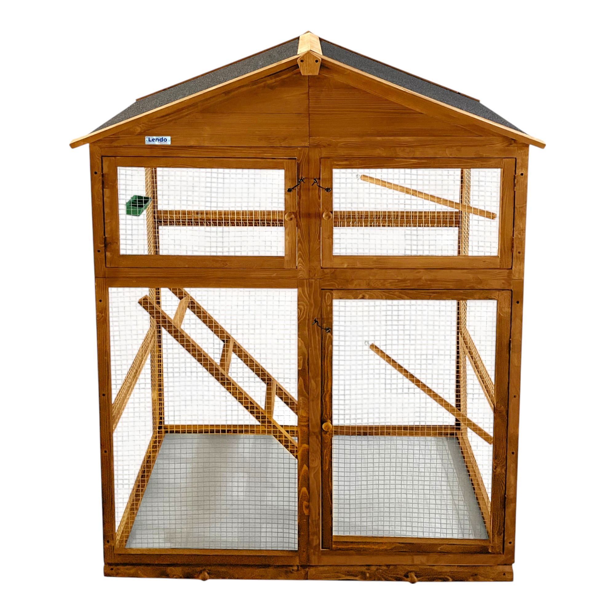 Lendo Online Aviary 115x58x164 cm Brown Whitewood