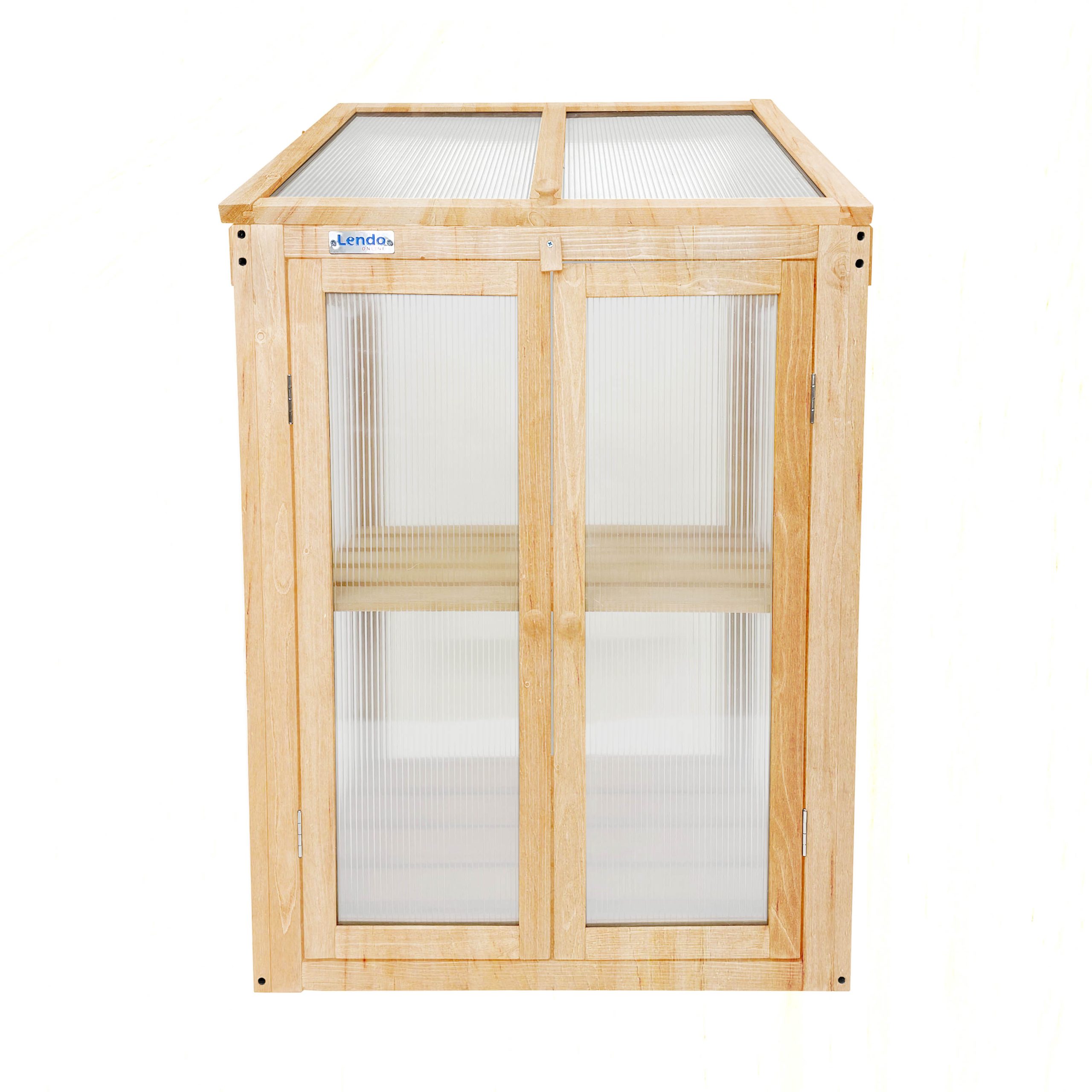 Kweekkas van vurenhout in naturel kleur