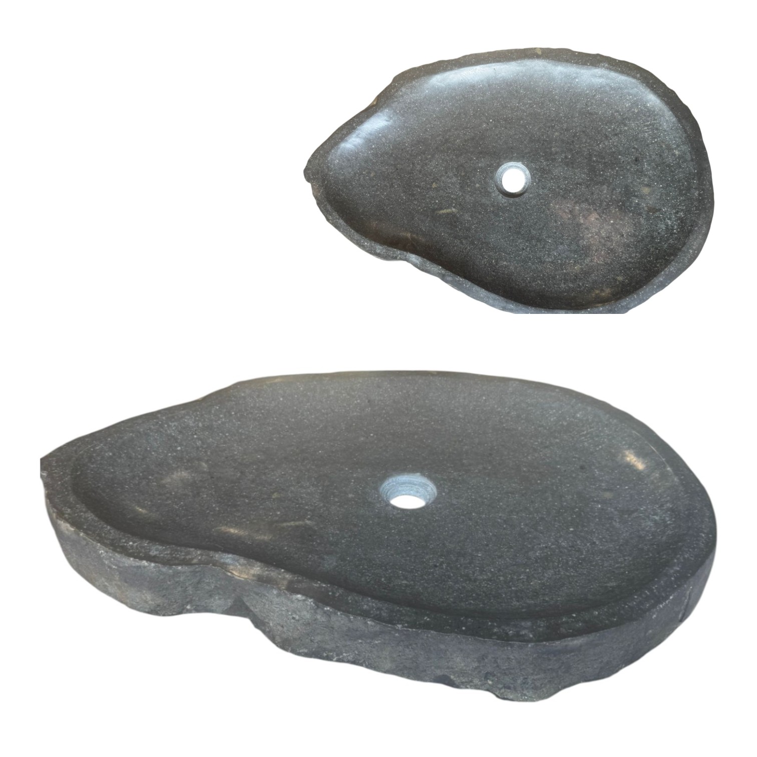 Lendo Online Waskom Riviersteen Ovaal 50-60x35-40 cm Grijs