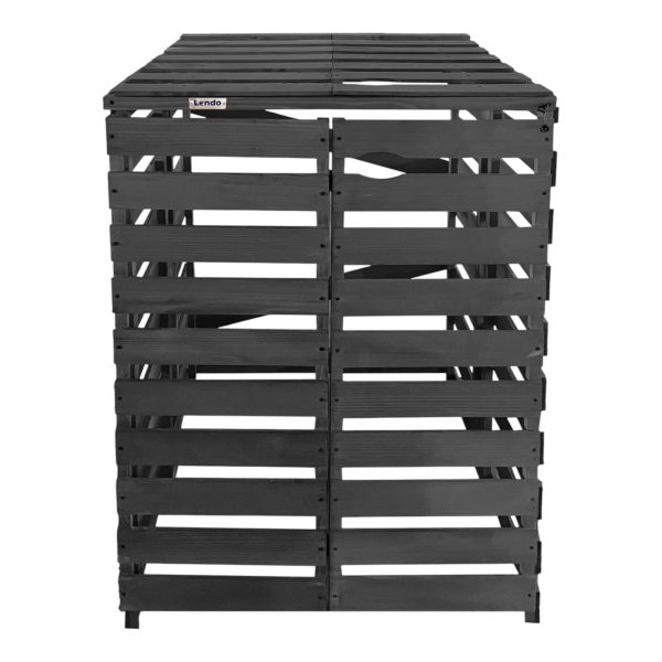 Containerberging van vurenhout in het grijs