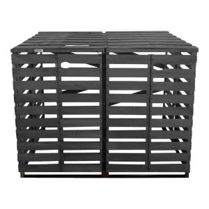 Containerberging voor de 2 kliko's in vurenhout in grijze kleur