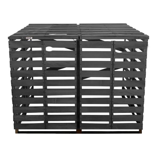 Containerberging voor de 2 kliko's in vurenhout in grijze kleur