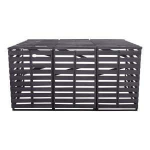 Containerberging voor 3 kliko's van vurenhout in grijze kleur