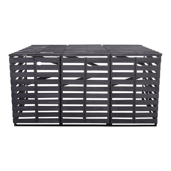 Containerberging voor 3 kliko's van vurenhout in grijze kleur