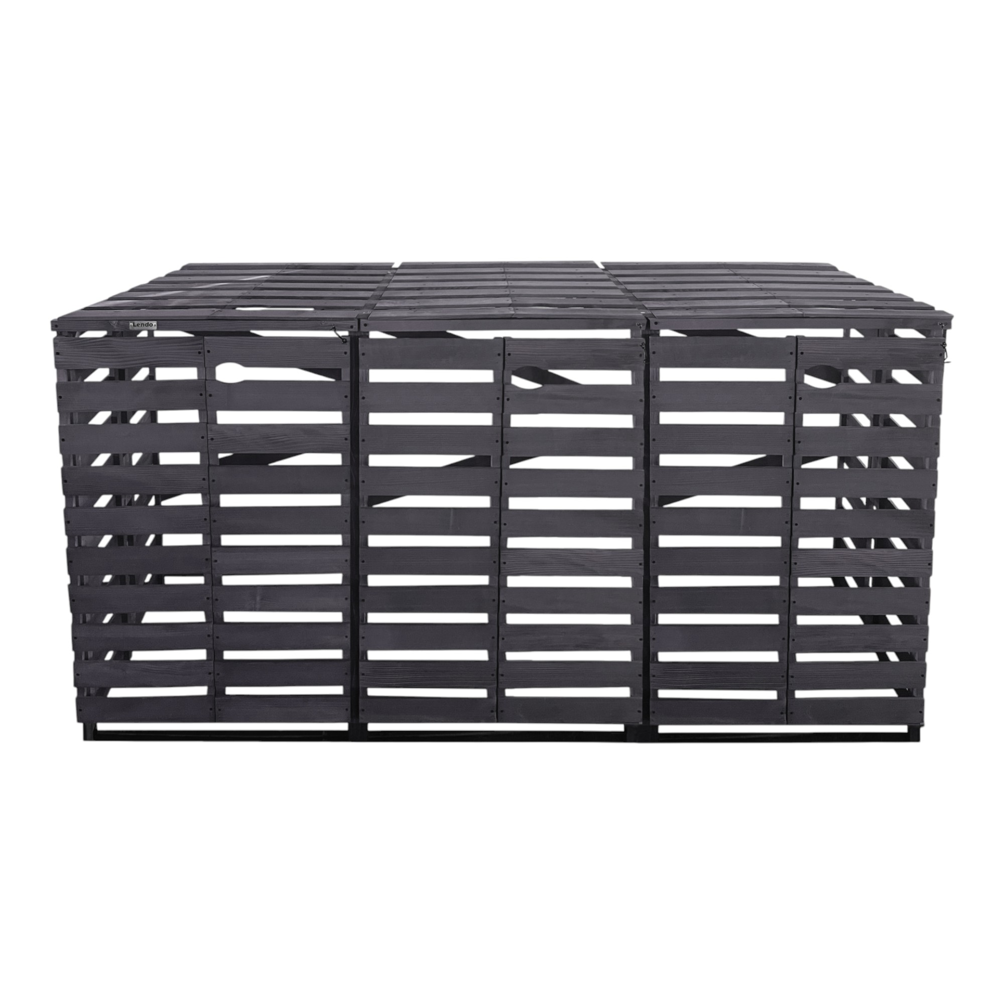 Containerberging voor 3 kliko's van vurenhout in grijze kleur