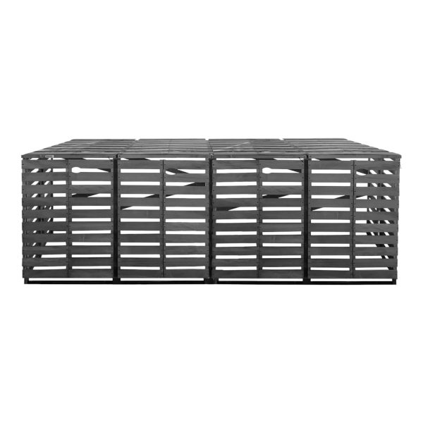 Containerberging voor 4 kliko's van vurenhout in grijze kleur