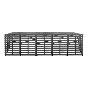 Containerberging in vurenhout voor 5 kliko's in grijze kleur