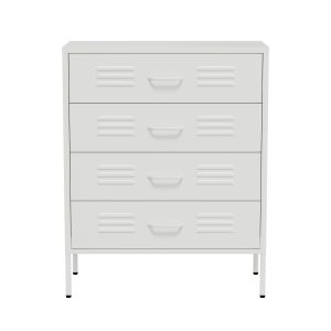 Lendo Online Ladekast Metaal 80x40x100 cm Wit