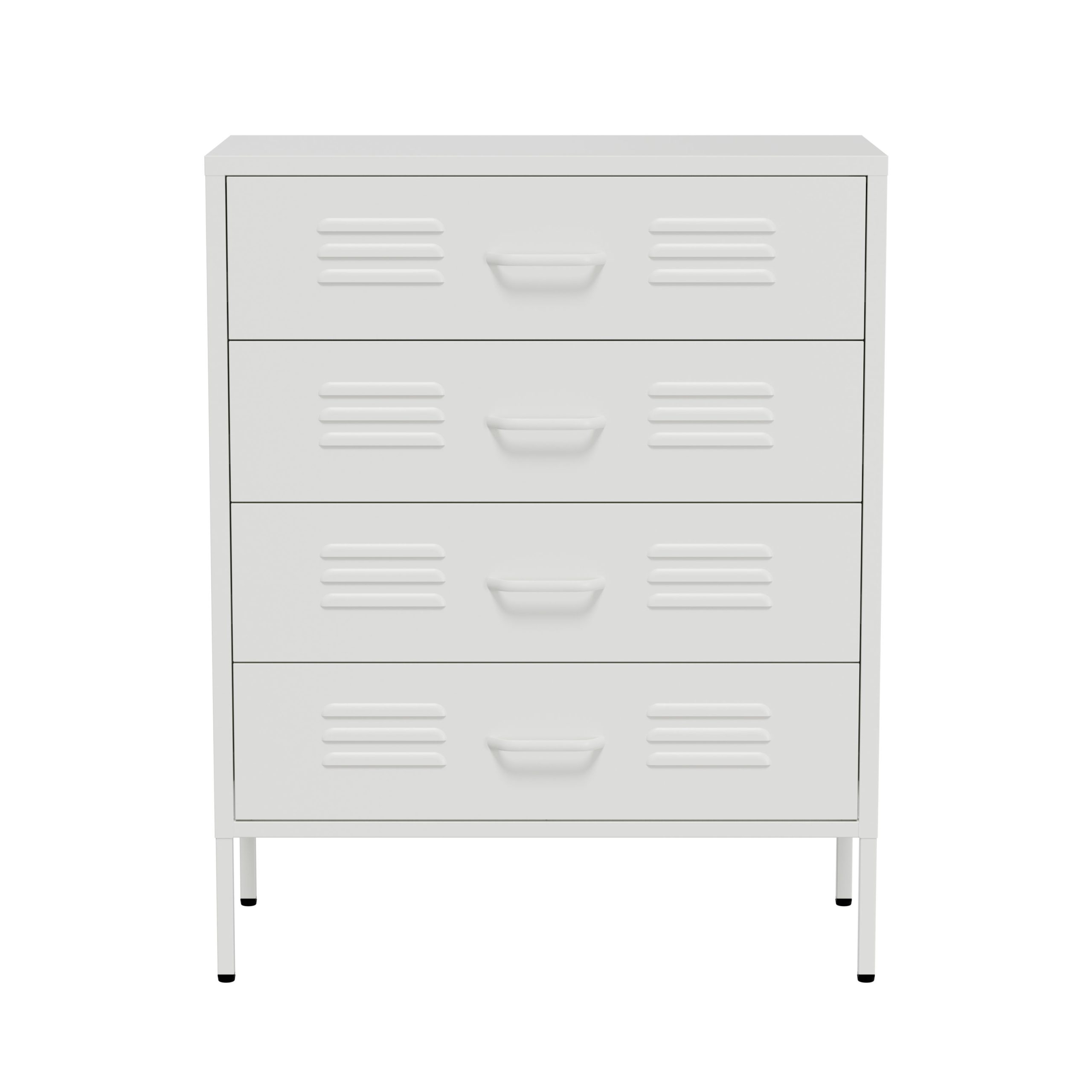 Lendo Online Ladekast Metaal 80x40x100 cm Wit