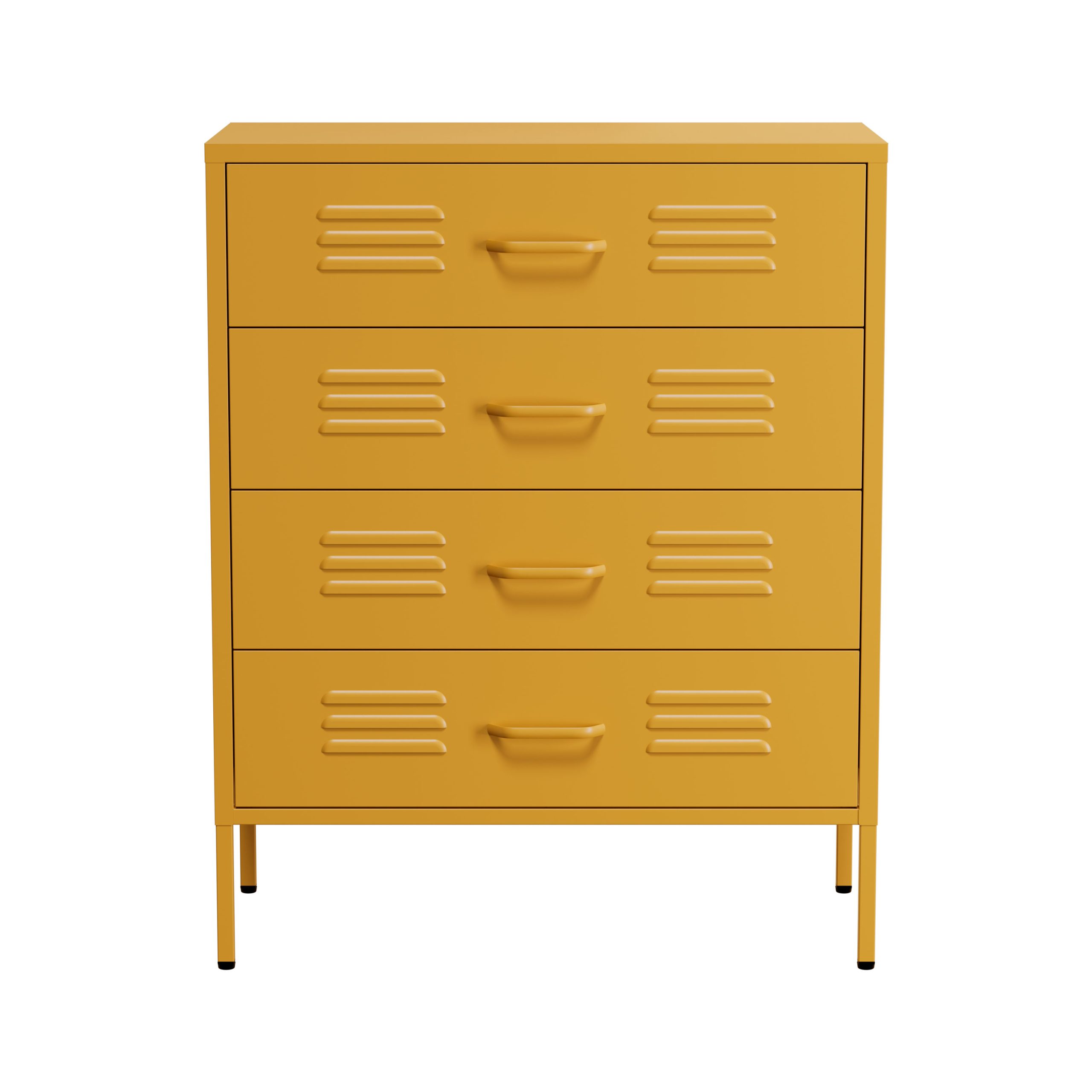 Lendo Online Ladekast Metaal 80x40x100 cm Geel