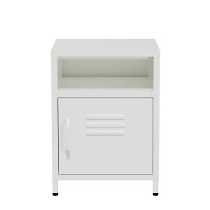 Lendo Online Nachtkastje Metaal 40x40x55 cm Wit