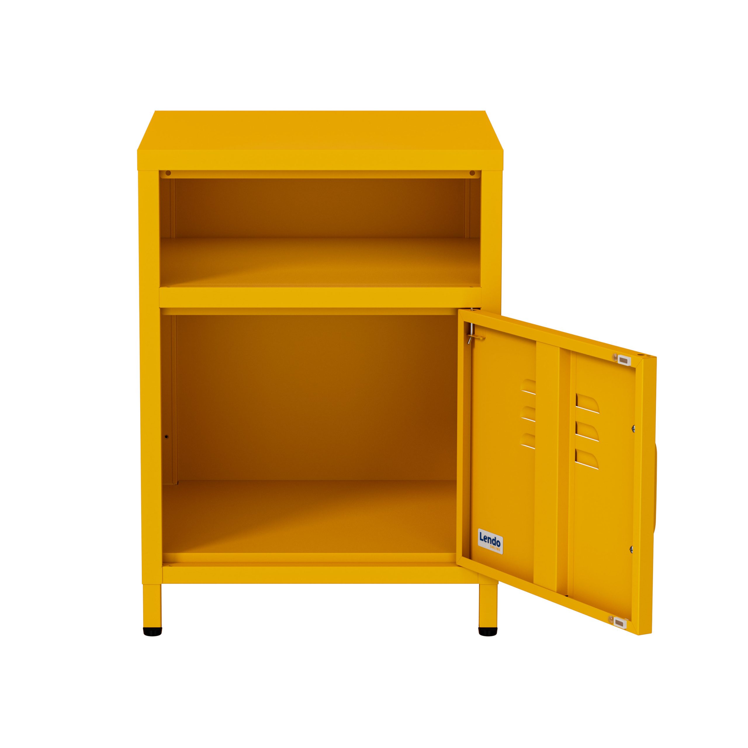 Lendo Online Table de Chevet 40x40x55 cm Métal Jaune