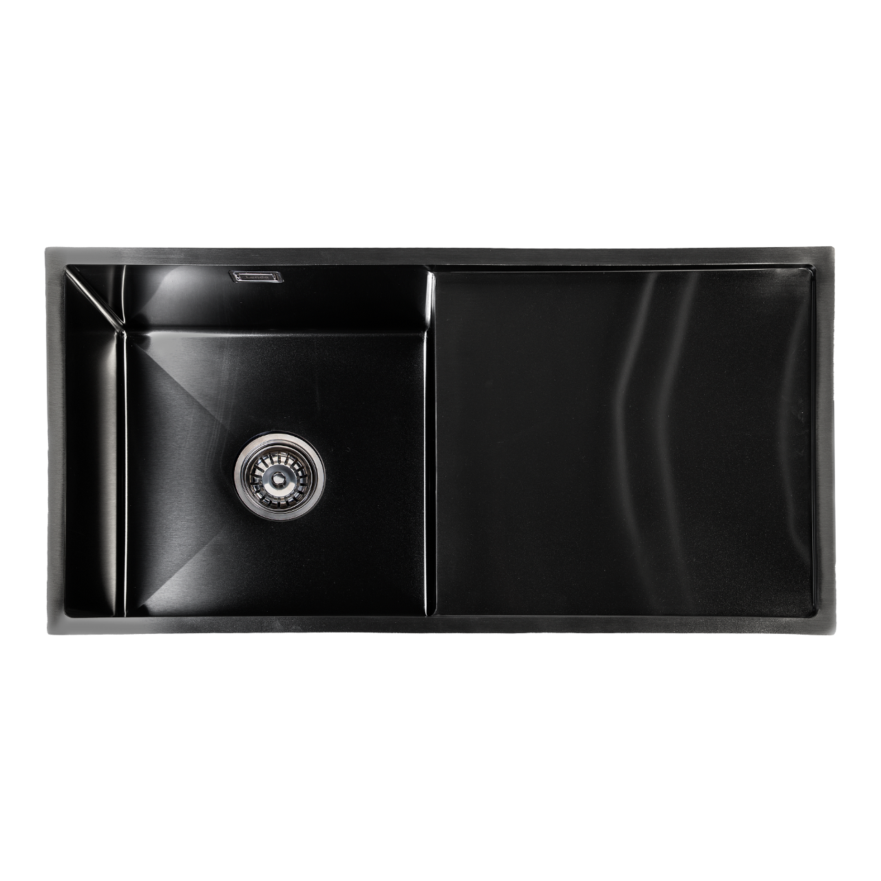 Lendo Online Spoelbak met Afdruipgedeelte 87x44 cm RVS Zwart