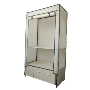 Lendo Online Opvouwbare Kledingkast 90x47x163 cm Crème